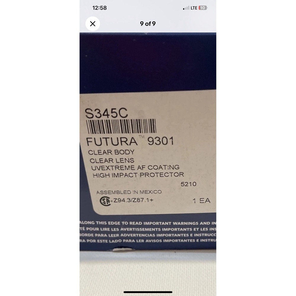 Uvex by Honeywell Panoramic Lens Eye Safety Protection Clear Body One Size S345C - Picture 2 of 11